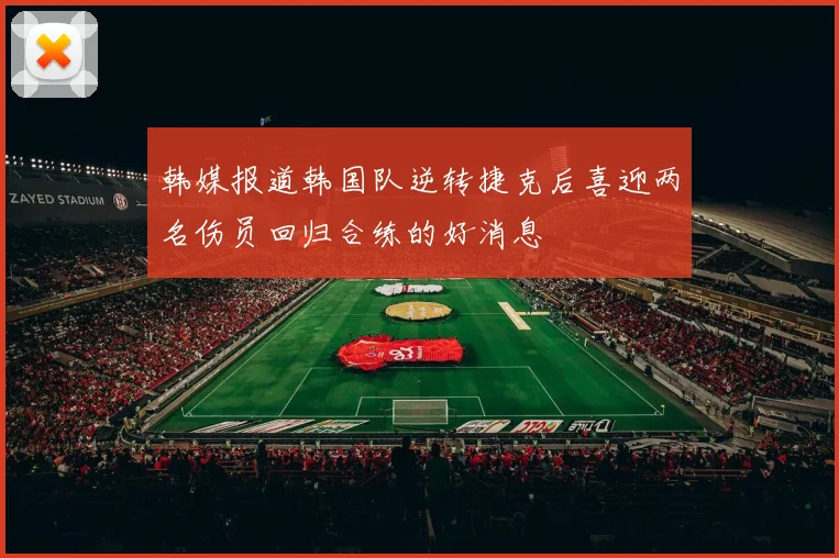 韩媒报道韩国队逆转捷克后喜迎两名伤员回归合练的好消息